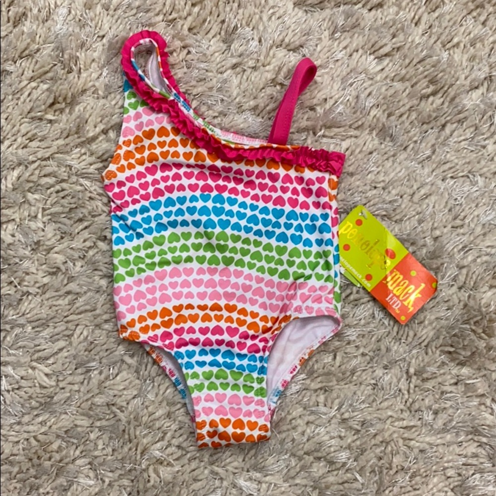 Band new baby girl one piece bathing suit